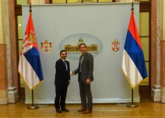 28 November 2015 National Assembly Deputy Speaker Prof. Dr Vladimir Marinkovic and US Department of State Special Adviser Andrew Rabens